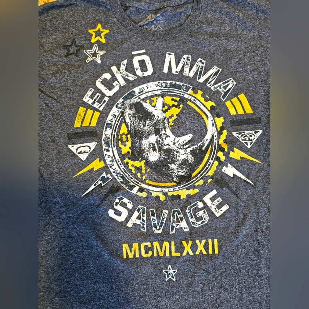 Men's ECKO UNLTD UNLIMITED Dark Gray Tee Shirt Top Size L - Picture 3 of 7